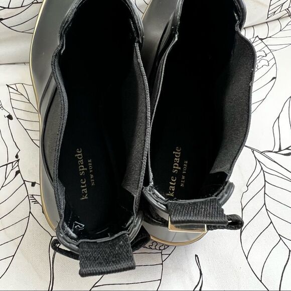 kate spade solstice rain boots black US 9 MSRP $150 - Picture 8 of 8